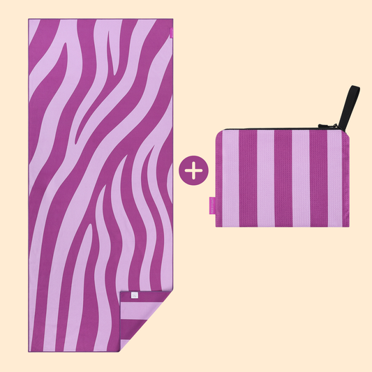 SUNSTRIPE SET | Towel & beachpocket