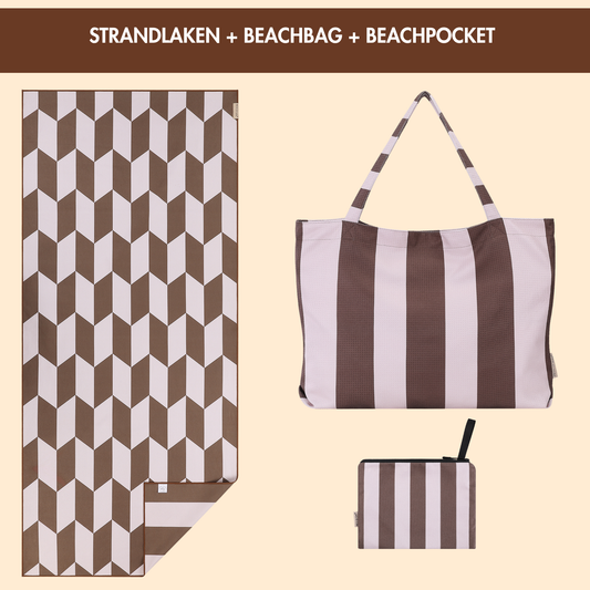 SHORELINE SET | Towel & beachpocket & beachbag