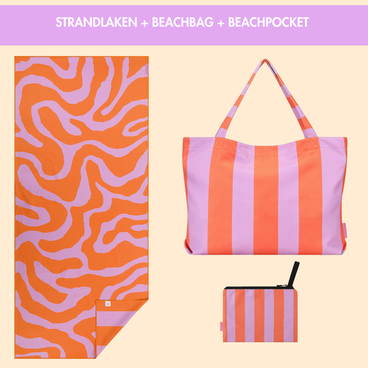 SUNKISSED SET | Towel & beachpocket & beachbag