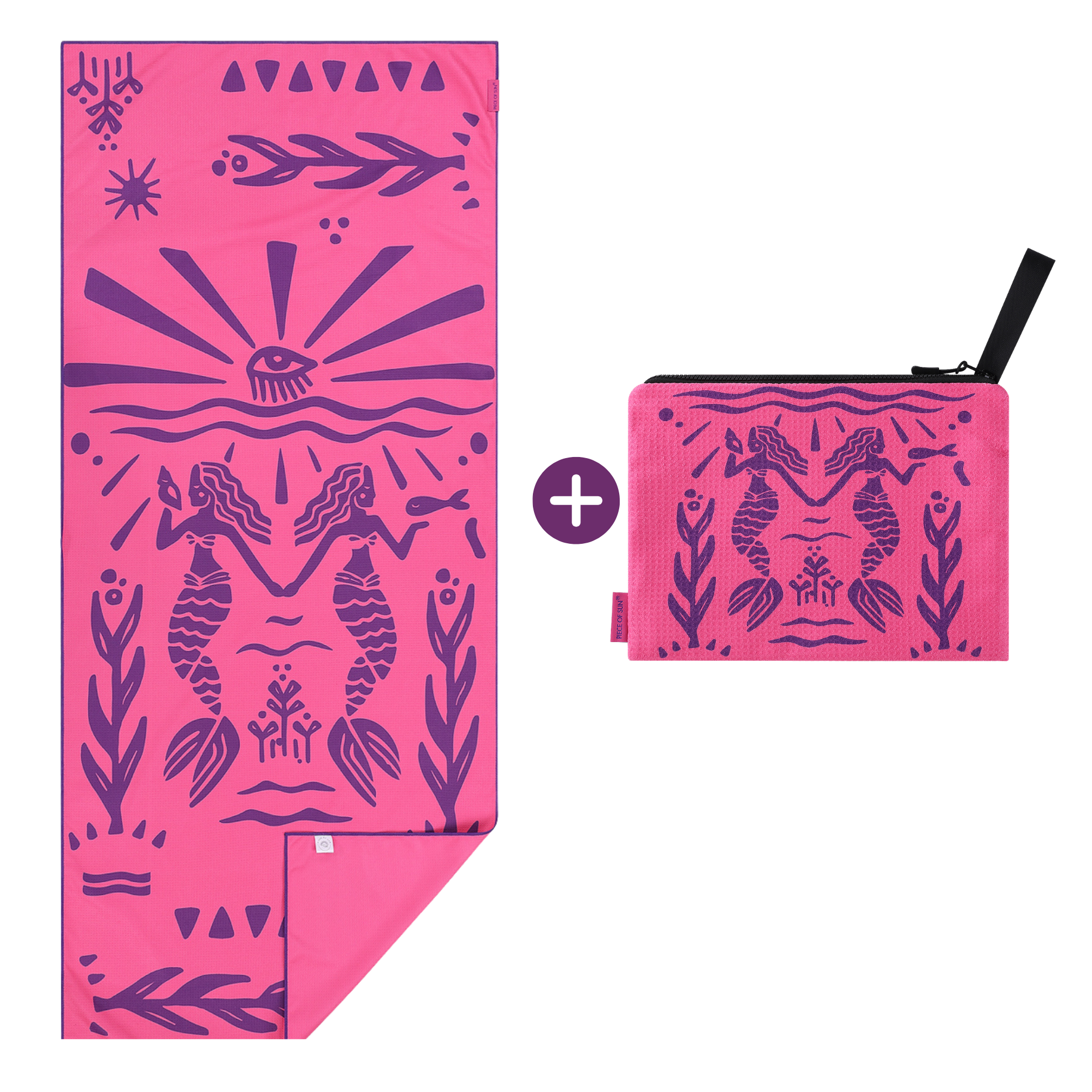 MERMAID GLOW SET | Handtuch & Strandtasche